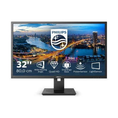 Monitor 32incha PHILIPS 325B1L, QHD, IPS, 75Hz, 4ms, 250cd/m2, 1200:1, 4x USB A, pivot, zvučnici, crni   - Monitori
