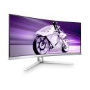 Monitor 34incha PHILIPS Evnia 34M2C8600, WQHD, QD OLED, 175Hz, 0.03ms, 450cd/m2, 1000000:1, USB-C, 4x USB, zakrivljeni, zvučnici, srebrni