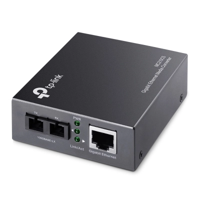 TP-Link MC210CS Gigabit optički pretvarač 1000M RJ45 u 1000M, single-mode SC, Full-duplex, do 15Km   - Razdjelnici