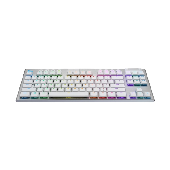 Tipkovnica LOGITECH G915 TKL, 920-009664, mehanička, Tactile, bežična, WiFi, Bluetooth, micro USB, RGB, US Layout, bijela