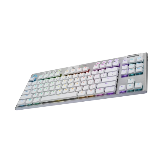 Tipkovnica LOGITECH G915 TKL, 920-009664, mehanička, Tactile, bežična, WiFi, Bluetooth, USB micro B 2.0, RGB, US Layout, bijela