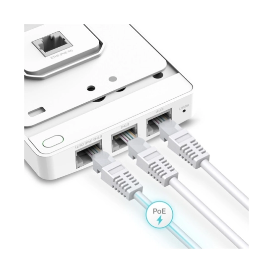 TP-Link Omada AC1200 bežična pristupna točka zidna/stropna (AP) 300Mbps/867Mbps (2.4GHz/5GHz), 802.11a/b/g/n/ac, 4×G-LAN, podrška za PoE, 2×4dBi antena