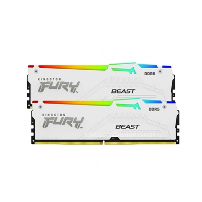 Memorija PC5-44800, 32GB, KINGSTON FURY Beast RGB, KF556C36BWEAK2-32, DDR5, 2800MHz, 2x16GB kit   - Kingston