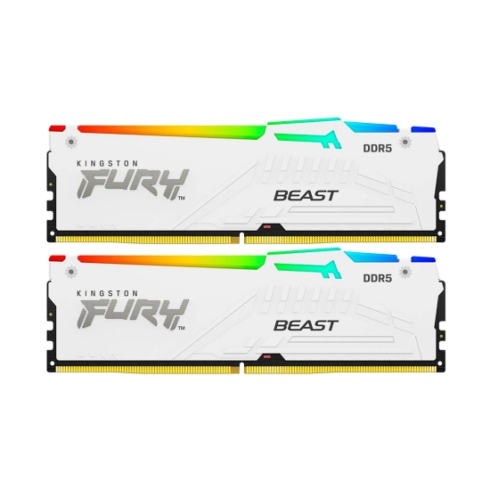 Memorija PC5-51200, 32GB, KINGSTON FURY Beast RGB, KF564C32BWEAK2-32, DDR5, 3200MHz, 2x16GB kit