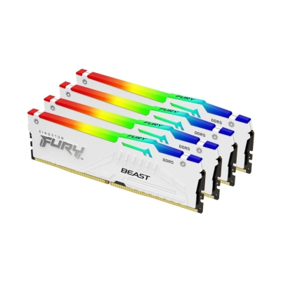 Memorija PC5-44800, 64GB, KINGSTON FURY Beast RGB, KF556C40BWAK4-64, DDR5, 2800MHz, 4x16GB kit   - Kingston