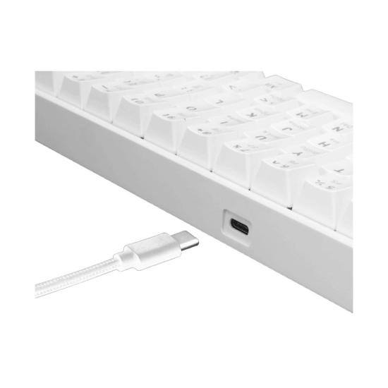 Tipkovnica WHITE SHARK Shinobi GK-2022, mehanička, Brown switch, USB C, LED, HR Layout, bijela Tipkovnica WHITE SHARK Shinobi GK-2022, mehanička, Brown switch, USB C, LED, HR Layout, bijela