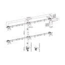 Nosač za monitor SBOX LCD-352/6-2, za 6 monitora, 17-32incha, stolni