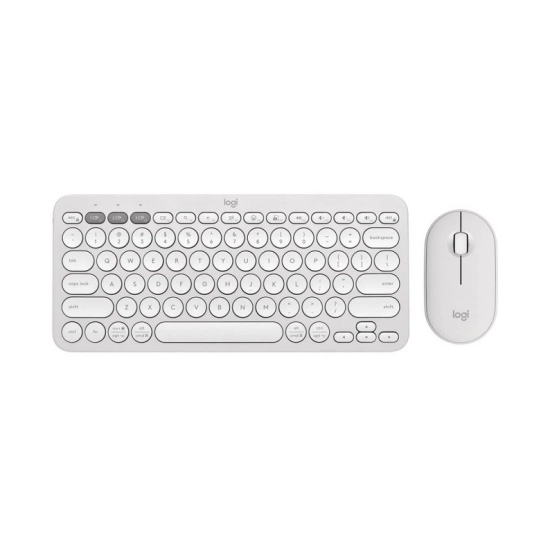 Tipkovnica + miš LOGITECH Pebble 2, 920-012240, bežična slim, Bluetooth, US Layout, bijela