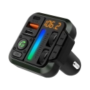 FM transmiter za auto BLUE STAR AutoBeat MT04B, LED zaslon, Bluetooth, USB-C, USB, PowerDelivery, QuickCharge 3.0, crni