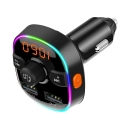 FM transmiter za auto BC52L, LED zaslon, Bluetooth, Card Reader, 2x USB, QuickCharge 3.0, crni