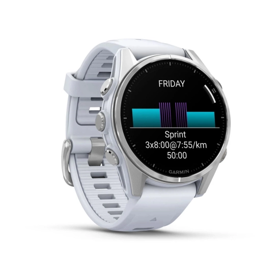 Pametni sat GARMIN fenix 8 AMOLED 010-02903-00, 43mm, srebrni,m srebrni remen