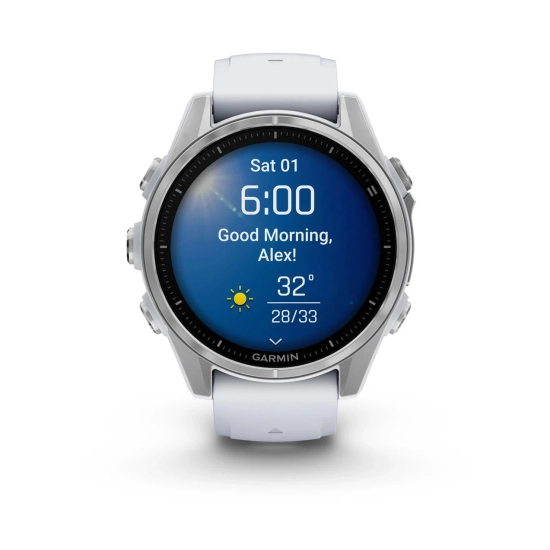Pametni sportski sat GARMIN fenix 8 AMOLED 010-02903-00, 43mm, srebrni,m srebrni remen