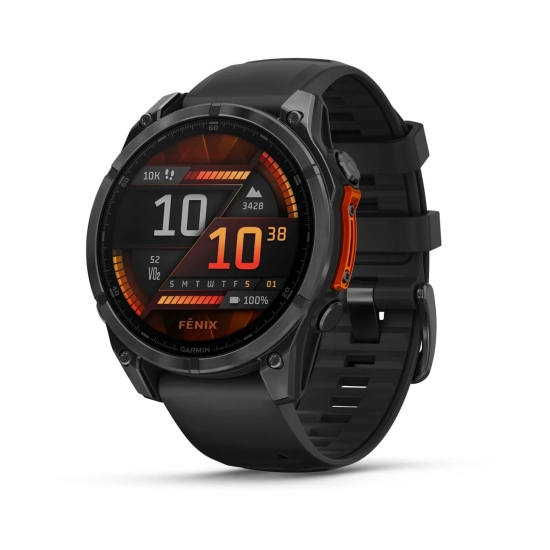 Pametni sat GARMIN fenix 8 AMOLED 010-02904-00, 47mm, tamnosivi, crni remen