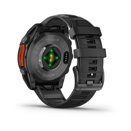 Pametni sat GARMIN fenix 8 AMOLED 010-02904-00, 47mm, tamnosivi, crni remen