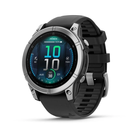 Pametni sat GARMIN fenix E 010-03025-00, 47mm, srebrni, crni remen