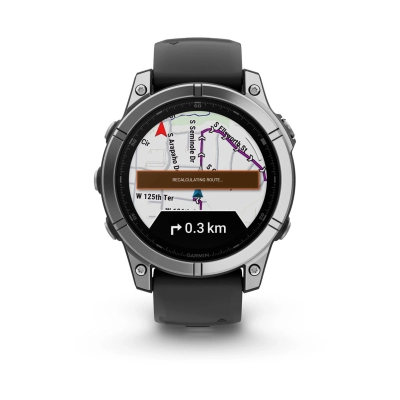 Pametni sat GARMIN fenix E 010-03025-00, 47mm, srebrni, crni remen   - Pametni sportski satovi