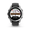 Pametni sat GARMIN fenix E 010-03025-00, 47mm, srebrni, crni remen