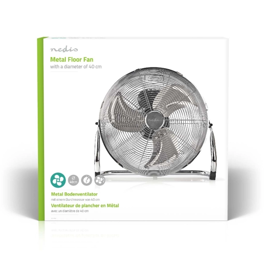 Ventilator NEDIS FNFL10CCR40, podni, 40cm, metalni