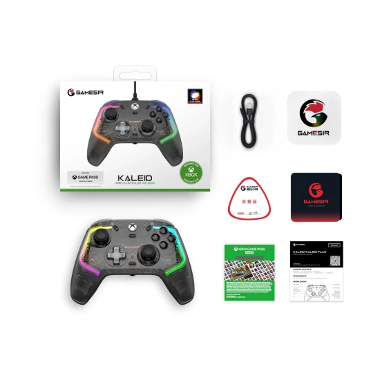 Gamepad GAMESIR K1, žični, USB-C, XBOX ONE X/ONE S/Series X/Series S/PC, transparentni crni