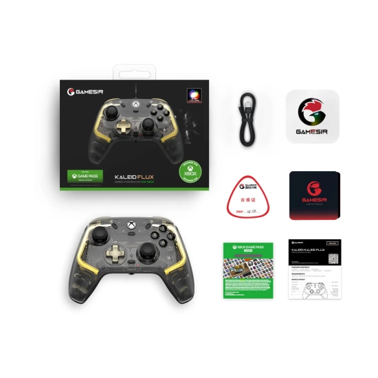 Gamepad GAMESIR K1 Flux, žični, USB C, XBOX ONE X/ONE S/Series X/Series S/PC, transparentni crni