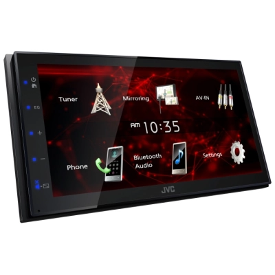 Auto radio JVC KW-M180BT, 2 DIN, 6.8incha WVGA monitor, USB Mirroring za Android, Bluetooth, 13-pojasni EQ, kratko kućište
