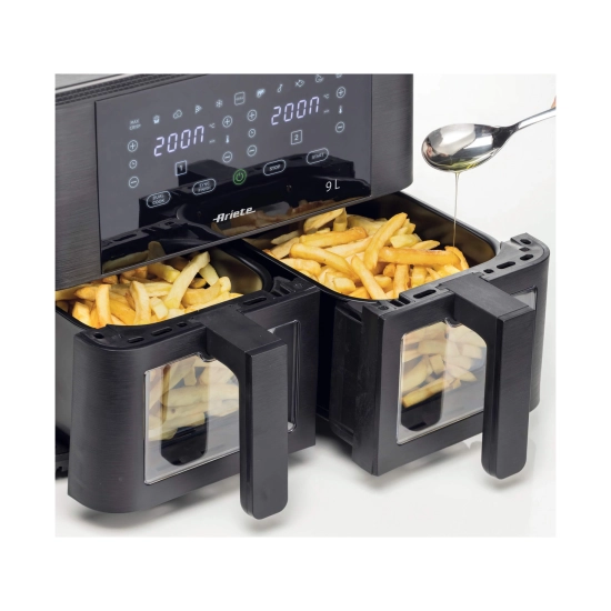 Friteza na vrući zrak ARIETE 4631, 00C463100AR0, 2x 4.5l, 2400W, crna Friteza na vrući zrak ARIETE 4631, 00C463100AR0, 2x 4.5l, 2400W, crna