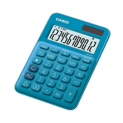 Kalkulator CASIO MS-20UC-BU, izračun poreza, plavi   - Casio