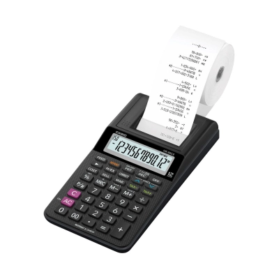 Kalkulator s ispisom CASIO HR-8 RCE, računalni stroj, crni Kalkulator s ispisom CASIO HR-8 RCE, računalni stroj, crni
