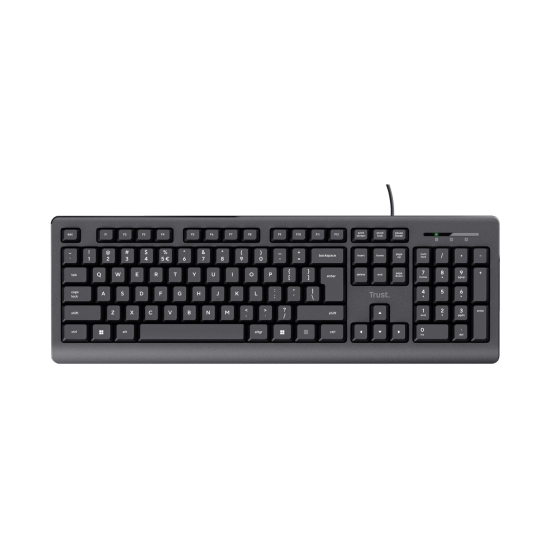 Tipkovnica TRUST Primo, žična, USB A, crna