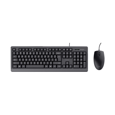 Tipkovnica + miš TRUST Primo, žična, USB A, crna   - Trust