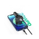 FM transmiter za auto UGREEN, LED zaslon, Bluetooth, Card Reader, USB C, 2x USB A, Quick charge 3.0, crni