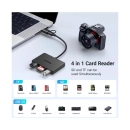 USB HUB UGREEN, USB 3.0/USB C na 2x USB A 3.0, TF/SD, crni
