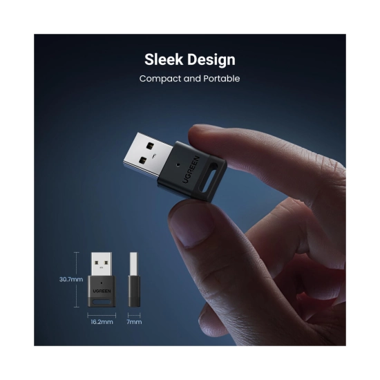 Adapter UGREEN, USB A, Bluetooth 5.3, crni Adapter UGREEN, USB A, Bluetooth 5.3, crni