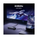 USB HUB UGREEN 6-in-1, USB C na HDMI 4K@60, USB C PD 100W, 2x USB C, 3x USB A, sivi