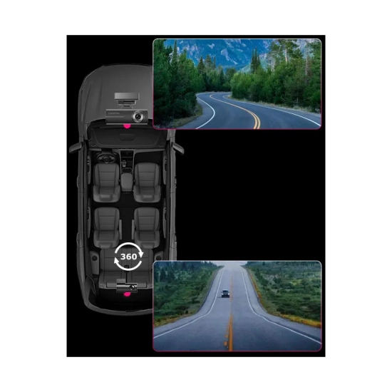 Auto kamera DDPAI N1 Dual, za snimanje vožnje, 1296p, prikaz 140 stupnjeva