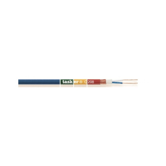 Kabel TASKER C208, mikrofonski, 2x0.25, crni