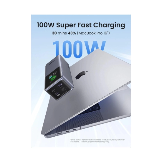 Prijenosno napajanje powerbank UGREEN, 20.000 mAh, Fast Charging, USB C, Power Delivery 3.0 do 130W, sivi