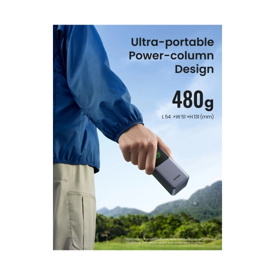 Prijenosno napajanje powerbank UGREEN 35525B, 25.000 mAh, Fast Charging, USB-C, Power Delivery 3.1 do 140W, sivi