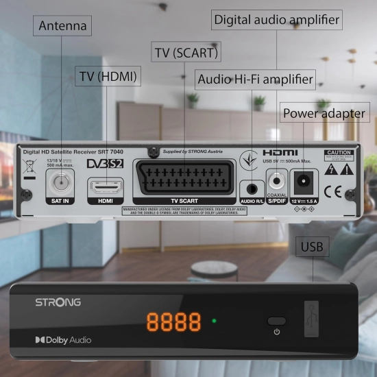 TV tuner STRONG SRT 7040, DVB-S/S2, HDTV prijemnik