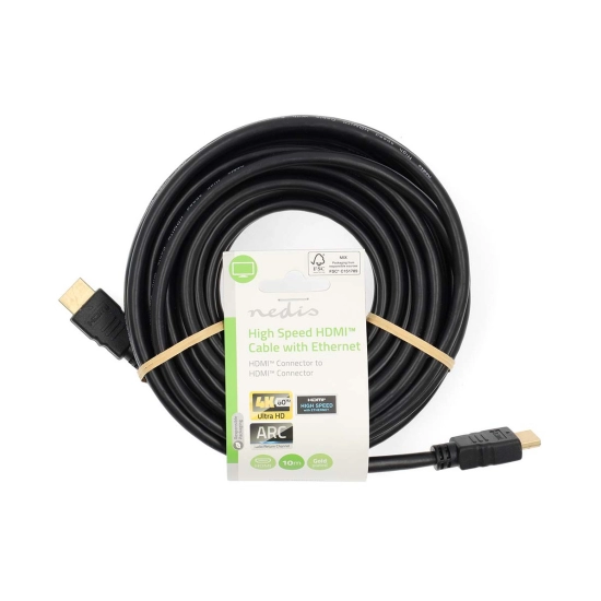 Kabel NEDIS CVGL34060BK100, HDMI (M) na HDMI (M), crni, 10m