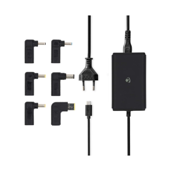 Punjač za laptop NEDIS NBAU65110BK, univerzalni, 65W, 2.5m