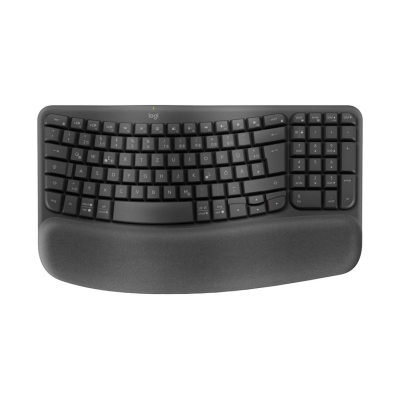 Tipkovnica LOGITECH 920-012304 Wave Keys, bežična, US layout, siva   - Logitech