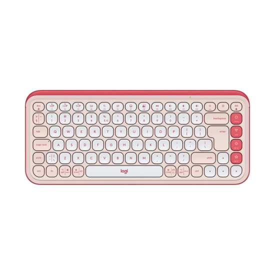 Tipkovnica LOGITECH POP Icon Keys, 920-013073, bežična, roza