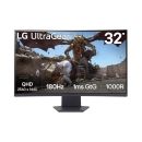 Monitor 31.5incha LG UltraGear, 32GS60QC-B.AEU, QHD, VA, 180Hz, 1ms, 300cd/m2, 3000:1, zakrivljeni, crni