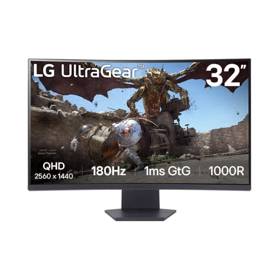 Monitor 31.5incha LG UltraGear, 32GS60QC-B.AEU, QHD, VA, 180Hz, 1ms, 300cd/m2, 3000:1, zakrivljeni, crni Monitor 31.5incha LG UltraGear, 32GS60QC-B.AEU, QHD, VA, 180Hz, 1ms, 300cd/m2, 3000:1, zakrivljeni, crni
