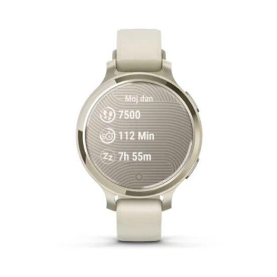 Pametni sportski sat GARMIN Lily 2 Active Lunar Gold/Bone, silikonski remen, 010-02891-00