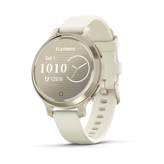 Pametni sportski sat GARMIN Lily 2 Active Lunar Gold/Bone, silikonski remen, 010-02891-00