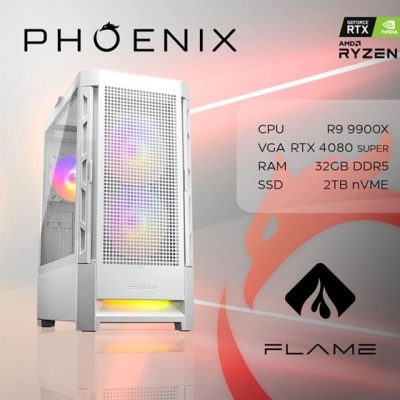 Računalo gaming PHOENIX FLAME Y-607, AMD Ryzen 9 9900X, 32GB, 2TB SSD, GeForce RTX 4080 SUPER 16GB, NoOS   - INFORMATIKA