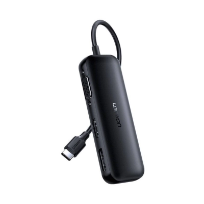 OŠTEĆENA AMBALAŽA - USB HUB UGREEN, USB C na VGA, HDMI, DP, crni   - Hlađenja, stalci, docking i USB hubovi