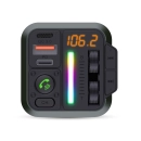 FM transmiter za auto NEDIS CATR2024BK, Hands free pozivanje Bluetooth, PD 18 W / PD 24 W, Brzo punjenje, Bass boost, Google Assistant / Siri, crna